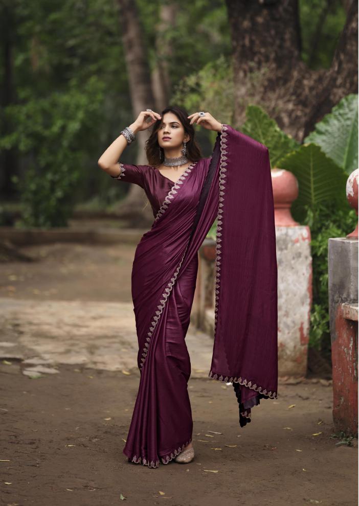 Platinum Vol 4 By Kashvi Swarovski Soft Silk Party Wear Sarees Wholesale Shop In Surat
